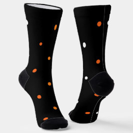 Calcetines Halloween negro y Naranja de perro polaco personal