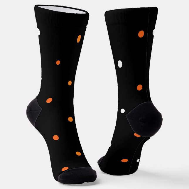 Calcetines Halloween negro y Naranja de perro polaco personal (Angular)