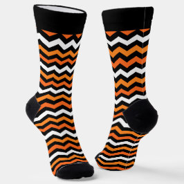 Calcetines Halloween negro y Naranja desnudo