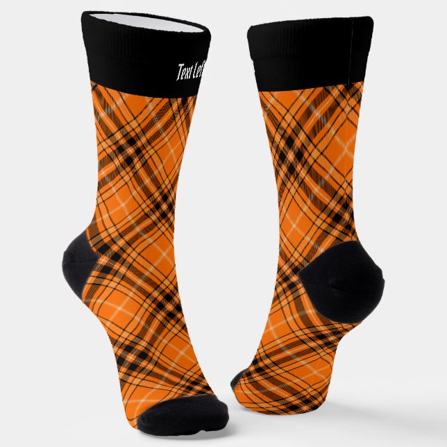 Calcetines Halloween Orange Tartan Socks (Angular)