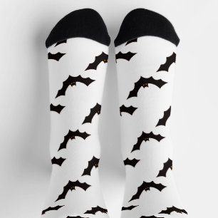 Calcetines Halloween, Patrón De Murciélagos, Truco O Tratamie