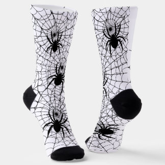 Calcetines Halloween Spiders and Spiderwebs Creepy Pattern