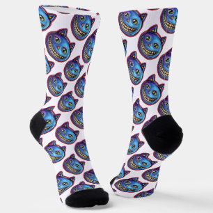 Calcetines Halloweeniens de cosecha de gatos azules