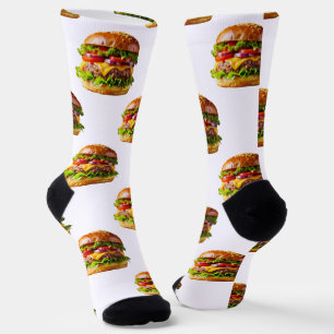 Calcetines Hamburguesa con queso apetitosa de SlipperyJoe cru