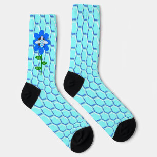 Calcetines Happy Bee Day Boy Blue Birthday Bumblebee