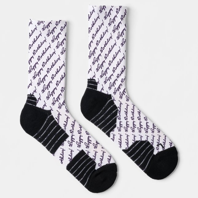 Calcetines Happy Birthday! Black Script (Derecha)