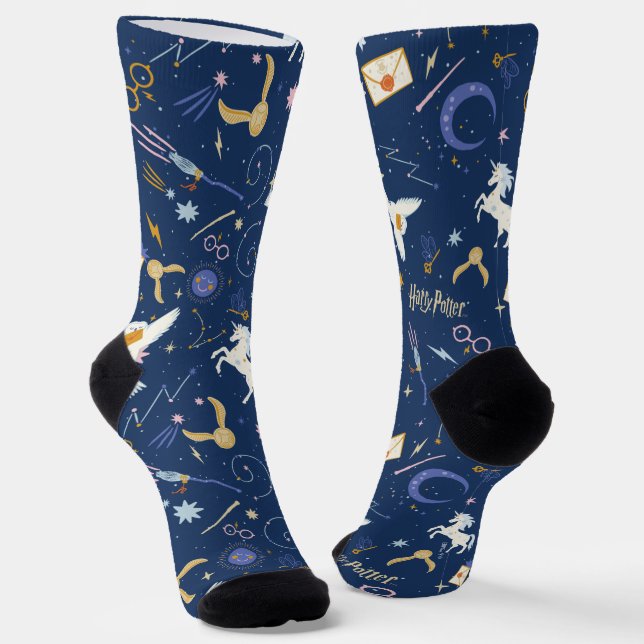 Calcetines HARRY POTTER™ Patrón de icono del solsticio de ver (Angular)