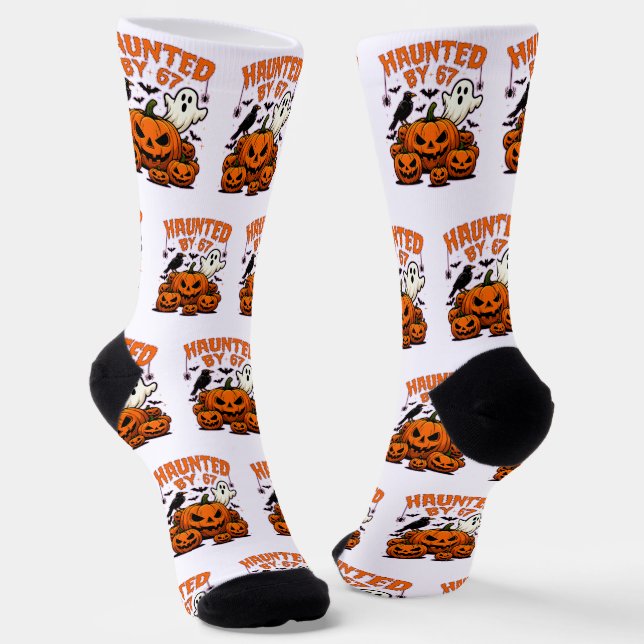 Calcetines Haunted by 67 Funny Ghost And Pumpkin Halloween (Angular)