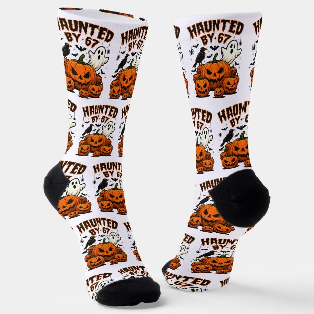 Calcetines Haunted by 67 Funny Ghost And Pumpkin Halloween (Angular)