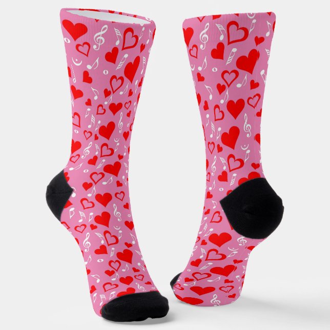 Calcetines Hearts and Music Notes (Angular)
