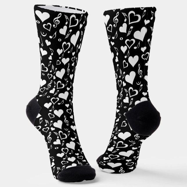 Calcetines Hearts and Music Notes (Angular)