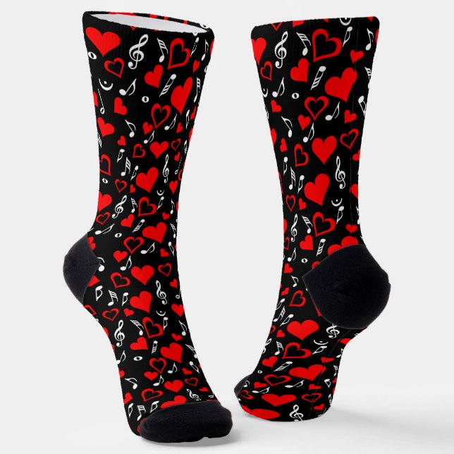 Calcetines Hearts and Music Notes (Angular)