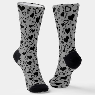 Calcetines Hearts and Music Notes