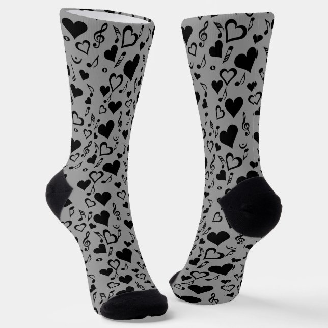 Calcetines Hearts and Music Notes (Angular)