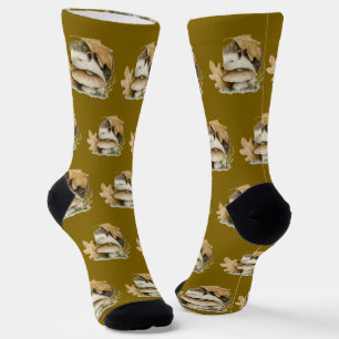 Calcetines Hedgehog Sleepy Fall con hongos