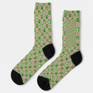 Calcetines Hermandad Griega Elegante Navidad 1908