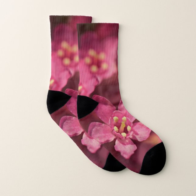 Calcetines Hermosas flores rosas (Par)