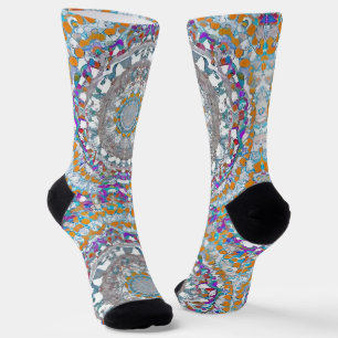 Calcetines Hermosos zócalos de Mandala púrpura