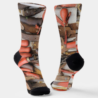 Calcetines Herramientas Herramienta Antiguo Hombre Rojo Rústi
