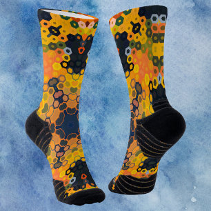 Calcetines Hex Mandala Amarillo y Naranja