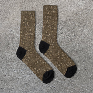 Calcetines Hexa moderna Sepia Golden ursidae mandala art