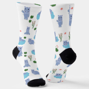 Calcetines Hipopótamo Lindo Patrón Dormitorio Infantil