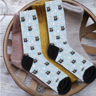 Calcetines Hipopótamo Loto Blanco Azul