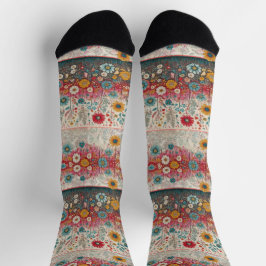 Calcetines Hippie retro: zócalos de los jardines