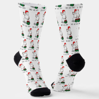 Calcetines Ho Ho Ho Ho Ho Feliz Navidad Santa Cute Snowman