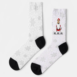 Calcetines HO HO HO Muy Gracioso Santa Costume Perro Sarcásti
