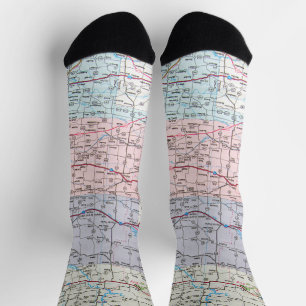 Calcetines Hoja de ruta del Medio Oeste de Estados Unidos