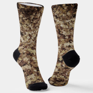 Calcetines Hojas de arce marrones de otoño