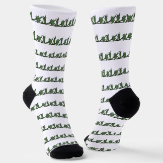 Calcetines - Hojas de hierro de ángulo verde