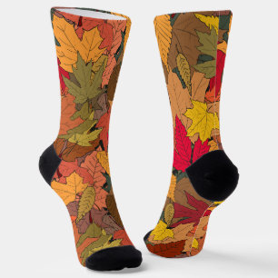 Calcetines Hojas de otoño coloridas