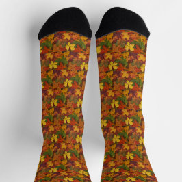 Calcetines Hojas de otoño coloridas, diseño abstracto