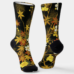Calcetines Hojas japonesas de otoño Antiguo Botánico
