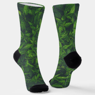 Calcetines Hojas Verdes Profundas