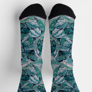Calcetines Hojas verdes y Verde azuladas de Morris