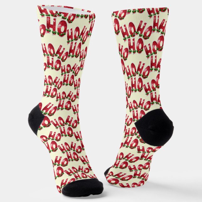 Calcetines Holly Ho, Ho, Ho Navidad (Angular)