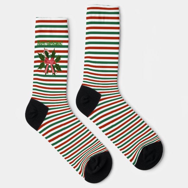 Calcetines Holly Jolly Merry Christmas Striped Elf Socks (Derecha)