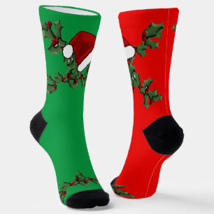Calcetines Holly y Santa Hat Navidades incorrectos