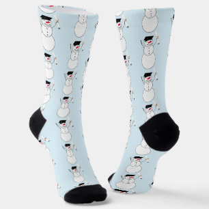 Calcetines Hombre De Nieve Con Graduación De Diploma