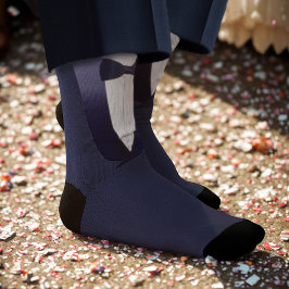 Calcetines Hombre groomman de Bodas de honor azul de Tuxedo