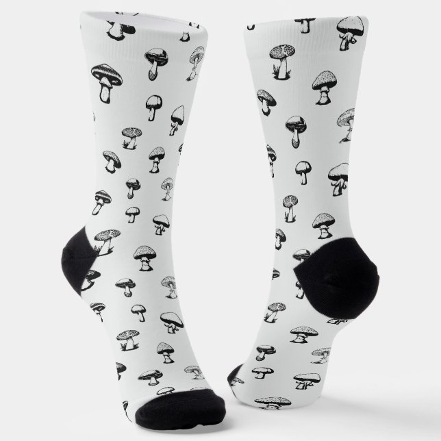 Calcetines Hongos blancos y negros (Angular)