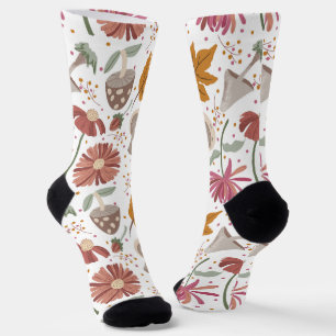 Calcetines Hongos y flores