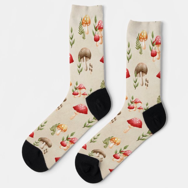 Calcetines Hongos y Follaje del Bosque (Izquierda)