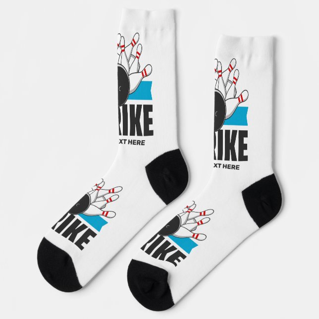 Calcetines Huelga de bolos de personalizado (Izquierda)
