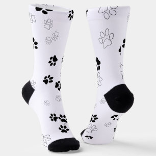 Calcetines Huellas de patas de mascotas lindas 