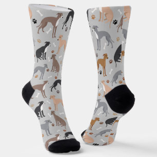 Calcetines Huesos de perro y patas de Greyhound de Italia