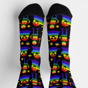 Calcetines 🦇🌈 Huesos y Estrellas de Arcoíris